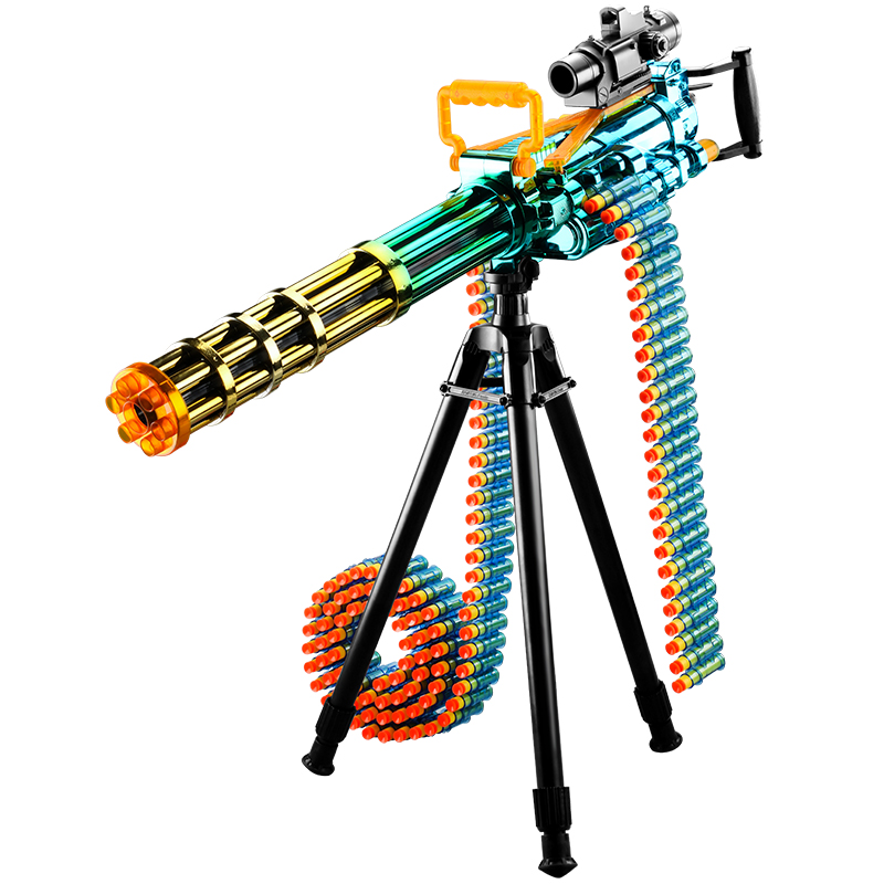 加特林手自一体电动连发软弹儿童菠萝机关枪6男孩电动玩具枪