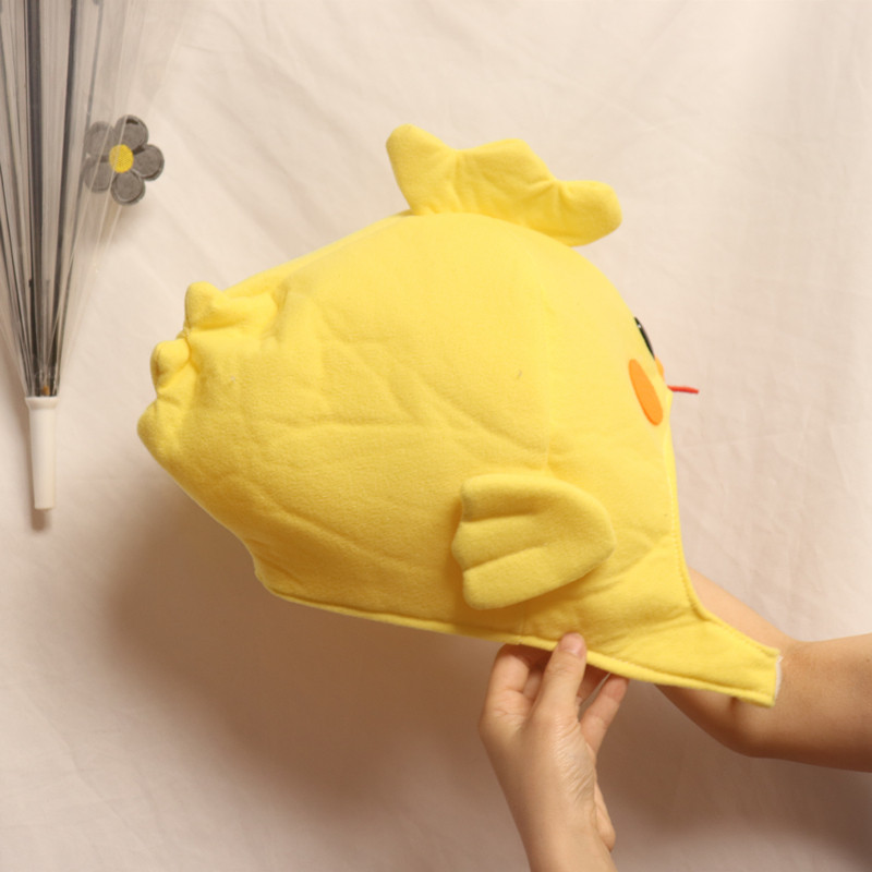 日系ins少女心搞创意可爱动物黄色小鸡头套帽子