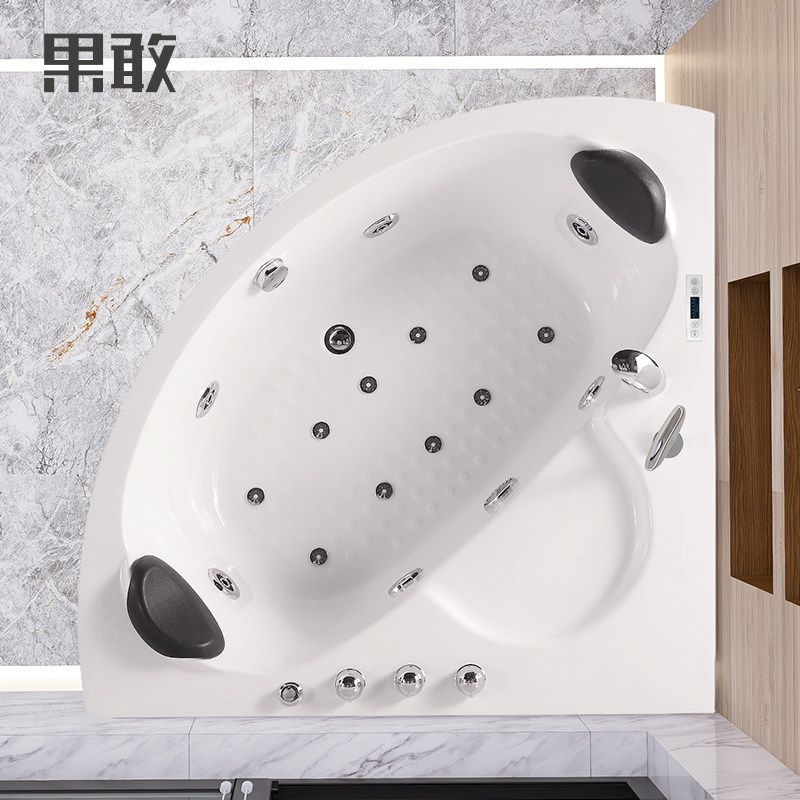 浴缸果敢三角形成人家用浴池1215米恒温智能按摩浴缸
