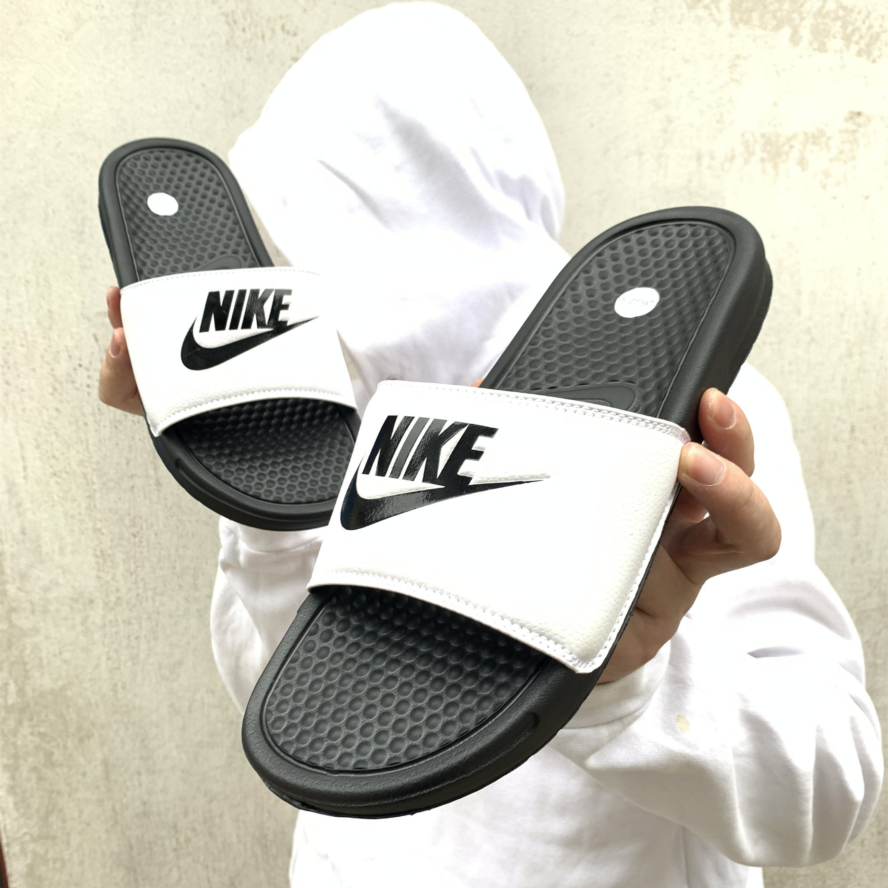 拖鞋耐克benassijdi19款男子子白彩虹运动休闲软底运动拖鞋