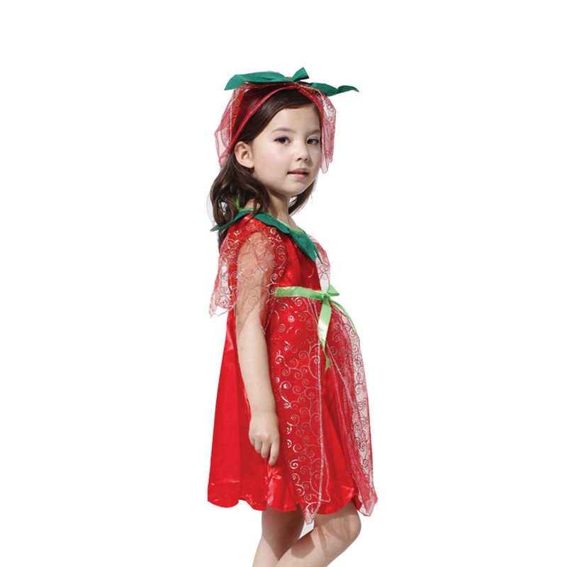 美丽丽可爱万圣节儿童花仙子服装幼童玫瑰仙子角色扮演服饰