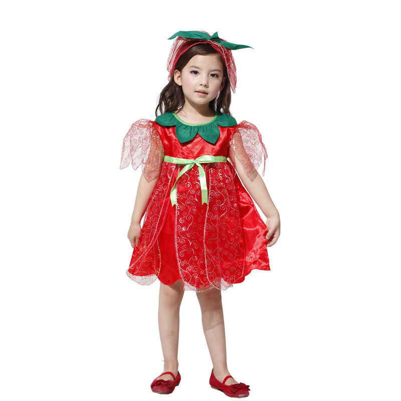 美丽丽可爱万圣节儿童花仙子服装幼童玫瑰仙子角色扮演服饰