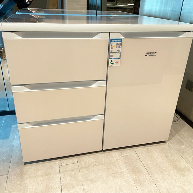 htminsheng航天民生bcd210cv尊贵嵌入式卧式橱柜家用小型厨房冰箱