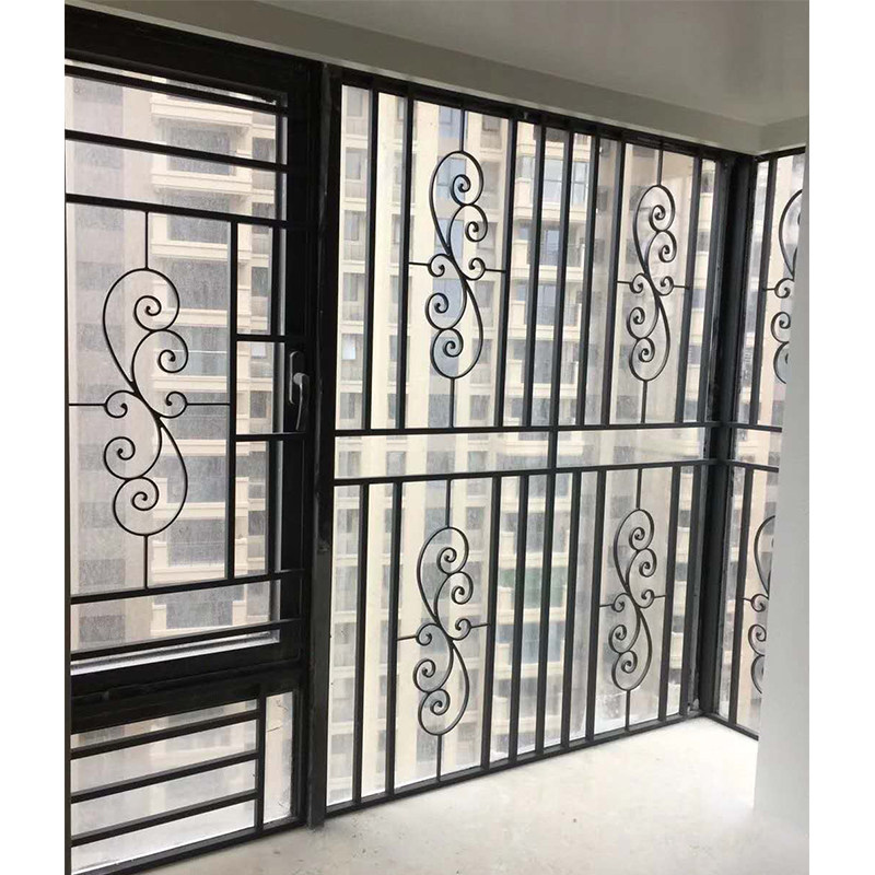防盗铁艺防蚊网铝窗花铝带合金隐形阳台窗户防盗窗