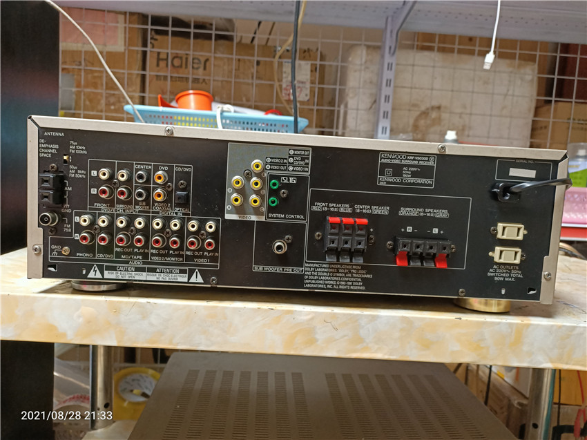 二手音响功放机建伍krfv5030d声道光纤同轴解码家庭影院功放