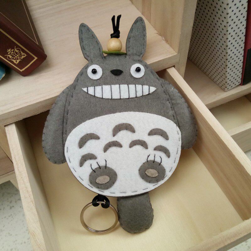 索芙兰免裁剪不织布手工布艺diy材料包宫崎骏龙猫钥匙包钥匙套