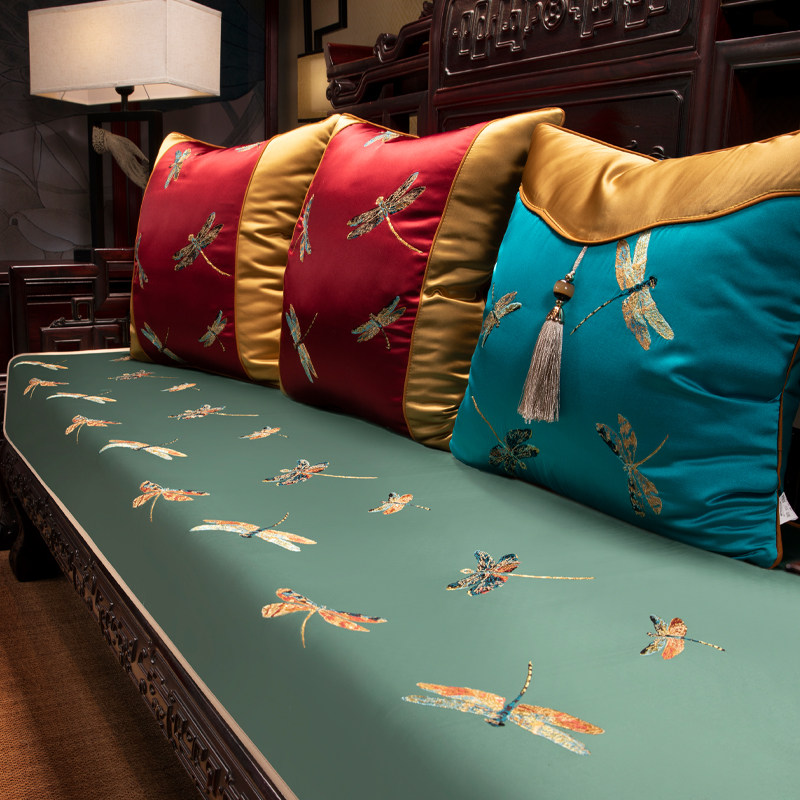 盖布红木家具垫子床垫罗汉盖巾沙发坐垫中式新中式沙发垫
