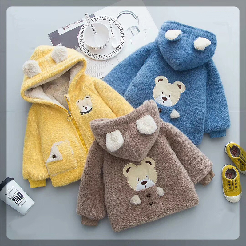 4宝宝水貂绒2020新款冬季外套男童装潮婴幼儿童加厚棉衣小童1-3岁