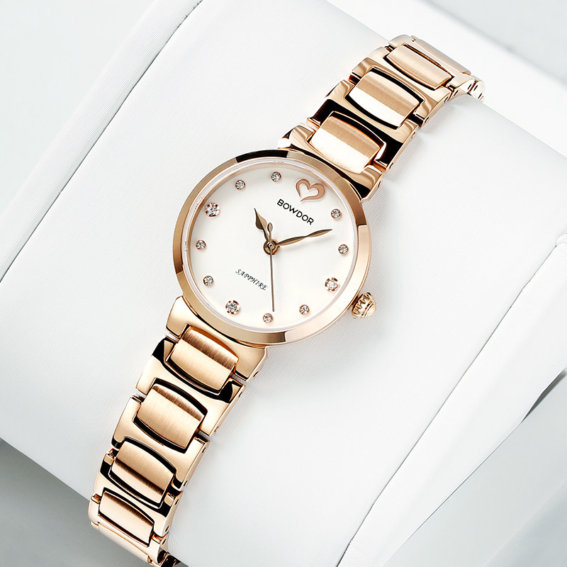 宝舵手表2021年新款石英表简约气质女士品牌钢带国产腕表