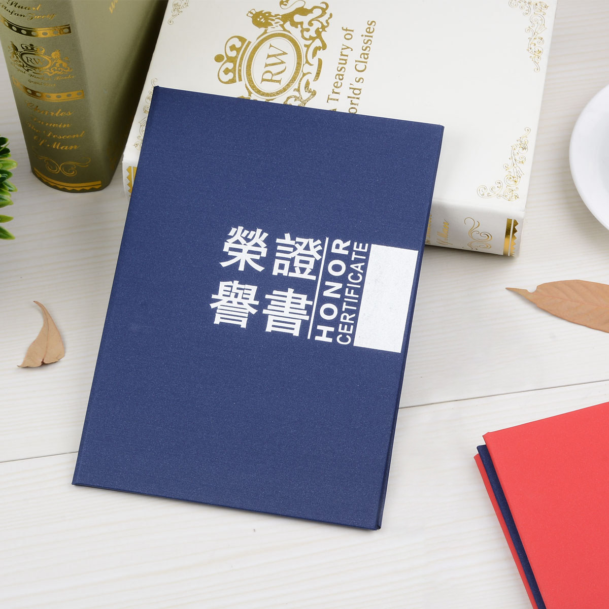 证书九千批发封面烫金打印内芯纸质蓝色6k8k16k奖状