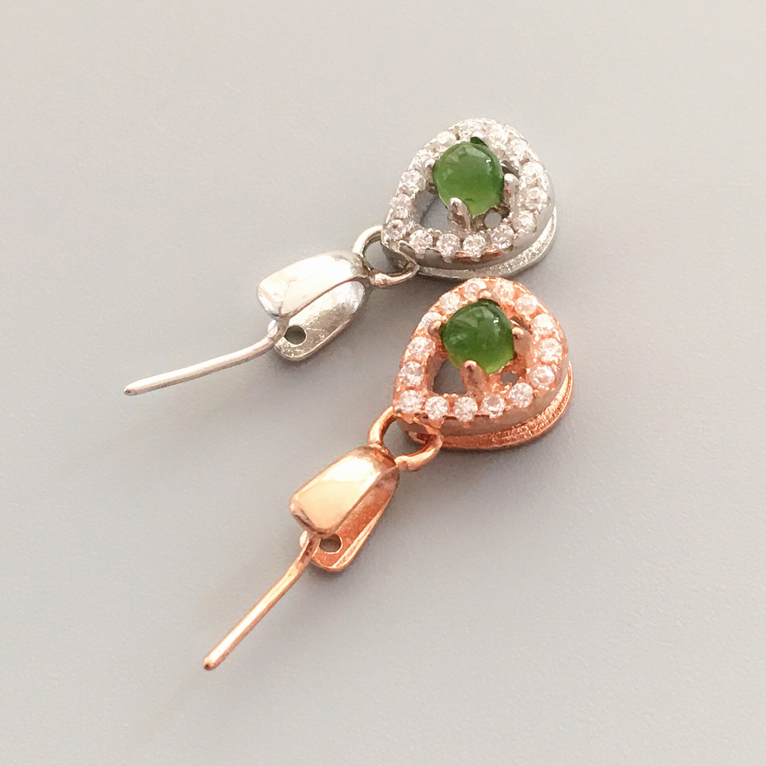 扣头翡翠吊坠配件扣银项链扣玉挂钩夹扣碧玉扣