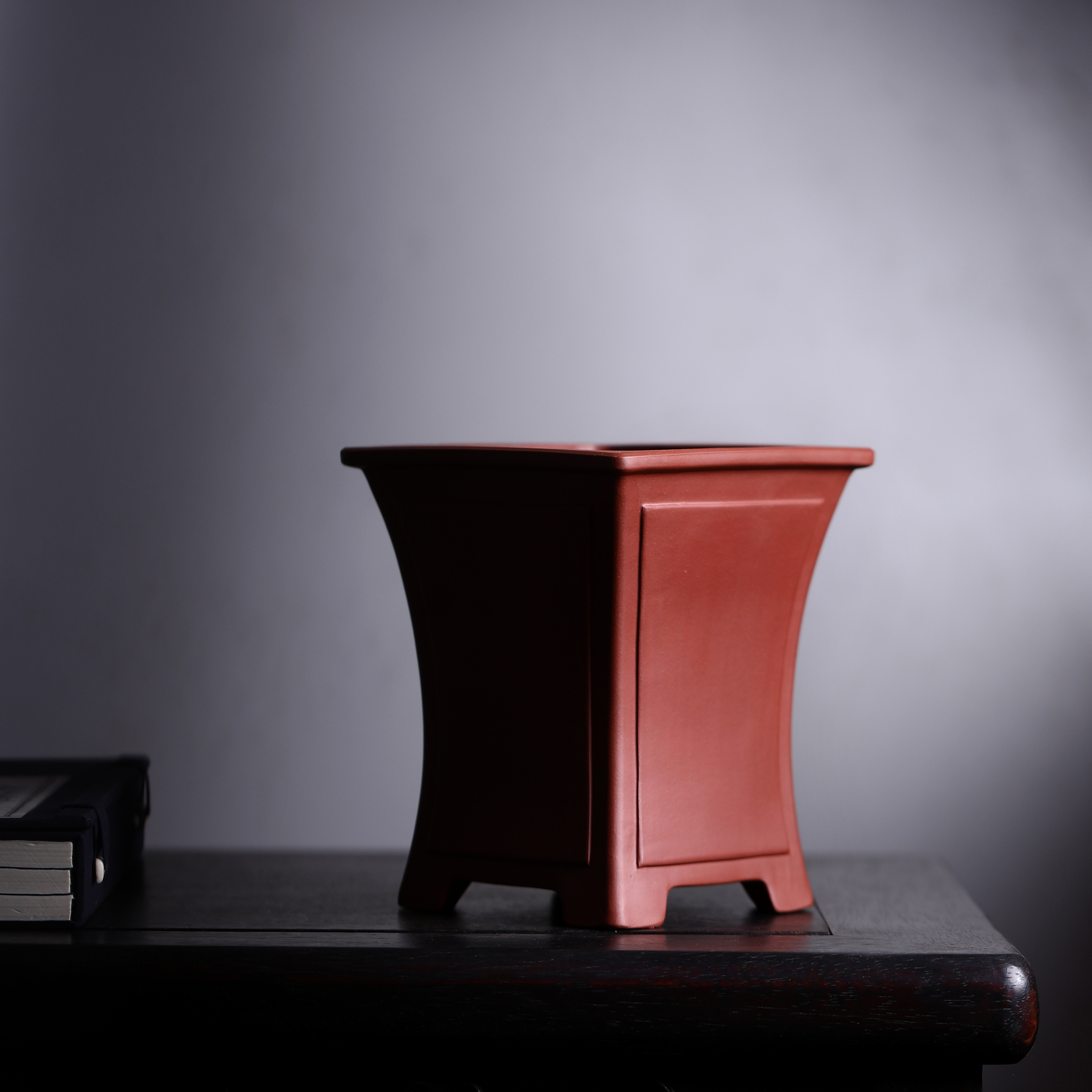 花盆紫砂奎面盆景一颗印兰春兰盆兰盆束腰凹面花盆