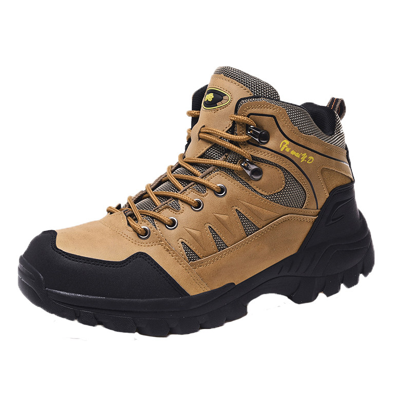 外贸高帮防滑工装户外登山鞋皮靴短靴大码情侣登山鞋