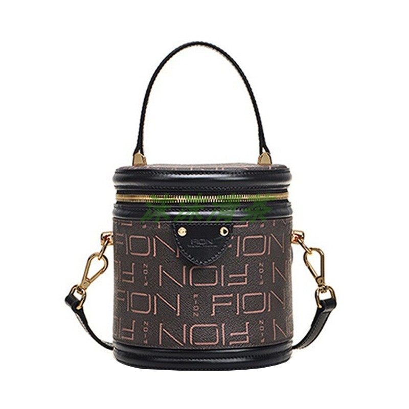fion菲安妮新款女包水桶包小圆小圆ins包包斜挎水桶包