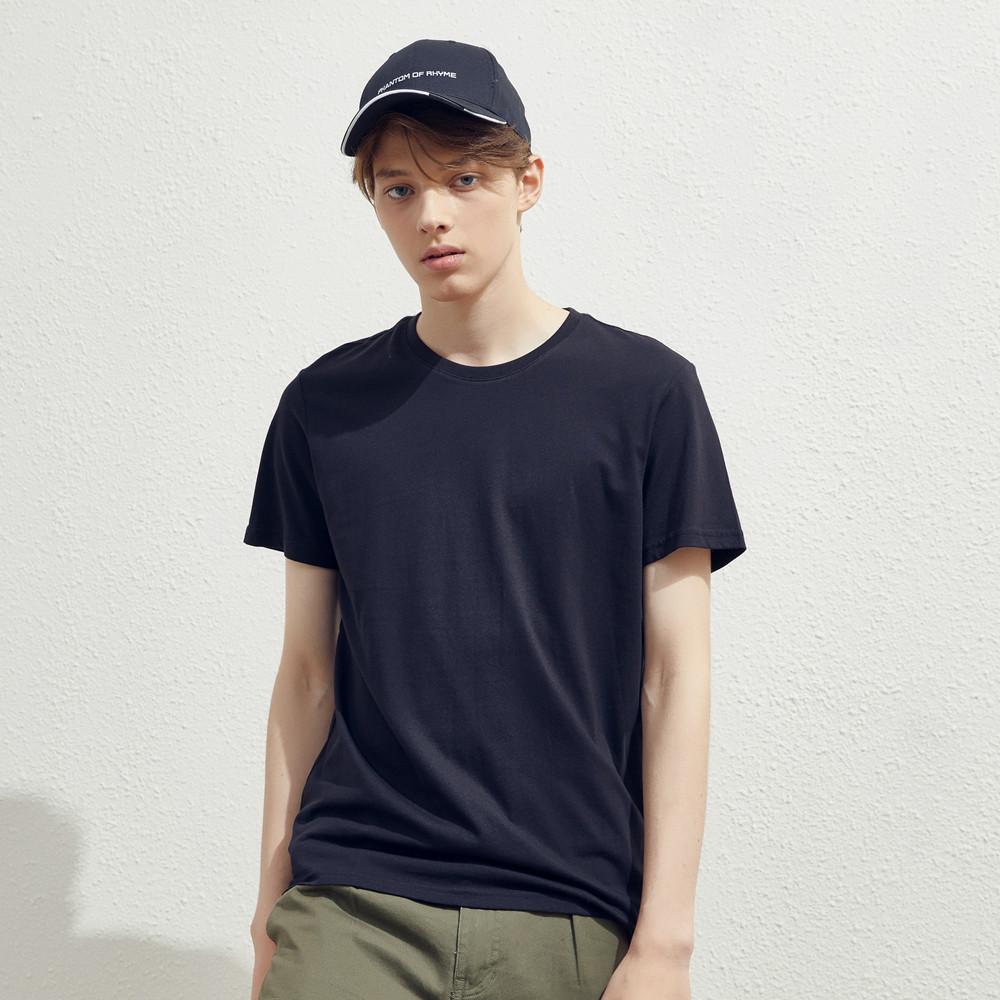 美特斯邦威t恤男短袖夏季男装纯棉衣服男士宽松休闲黑白色打底衫