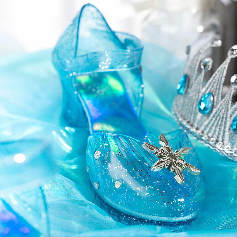 女童水晶鞋冰雪奇缘缘公主爱莎灰姑娘凉鞋艾莎鞋子凉鞋