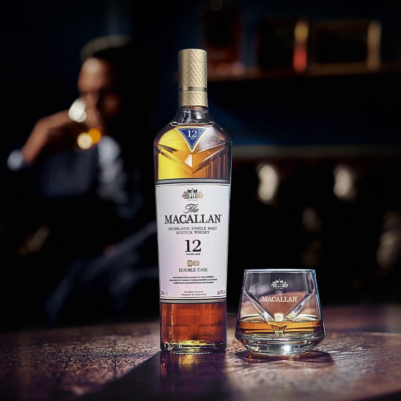 英国macallan麦卡伦12年蓝钻雪莉桶单一麦芽威士忌洋酒700ml礼盒