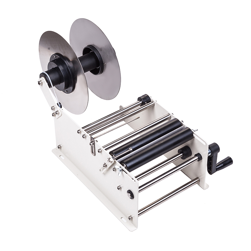 贴标机手动众用mt38圆瓶不干胶商标标签消毒水手打码机