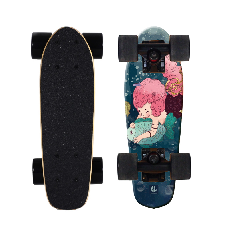 成人小鱼一豹mini枫木板小滑板迷你四轮儿童滑板