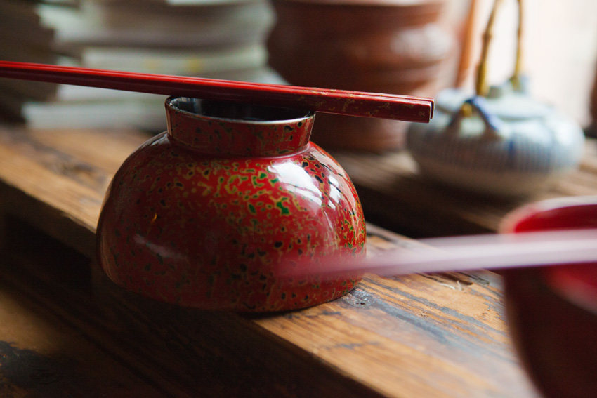 安泰福州漆器名匠手作真品大漆金虫点花唐涂福碗漆器