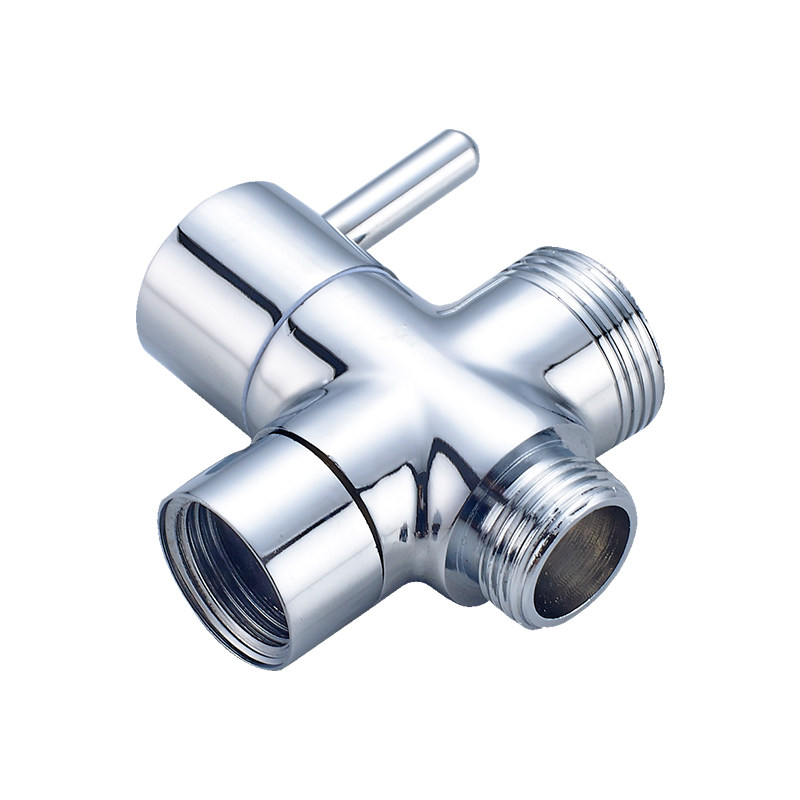 全铜快开三通分水器4分/6分转换阀 淋浴花洒一进二出分水阀接头