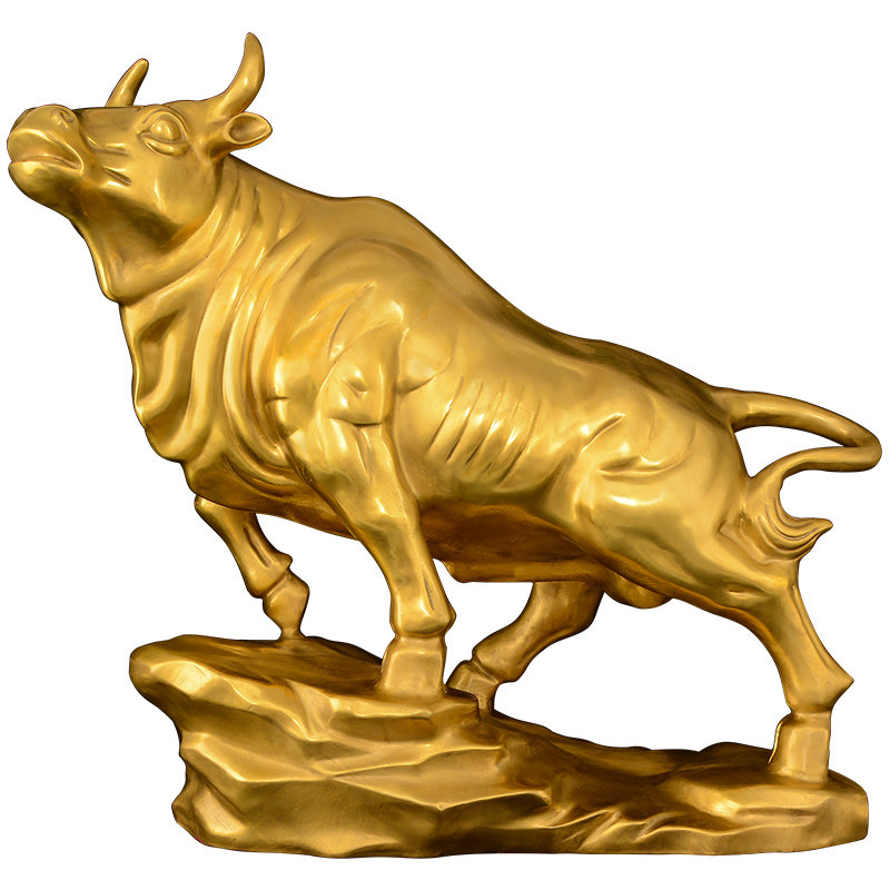 铜牛摆件纯铜抬头招财牛大号属牛本命年牛气冲天运势如虹牛