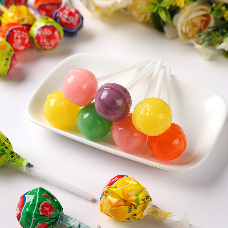 草莓儿童棒棒糖水果糖大桶桶装花束diy材料六一儿童节传统糖果