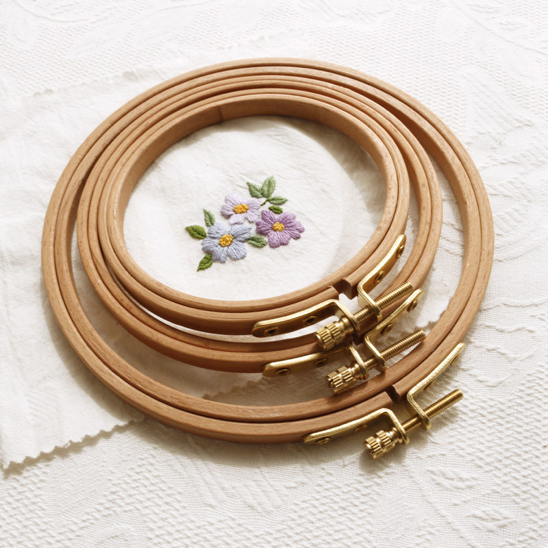 刺绣手工工具原木实木榉木绣绷十字绣可调节多其他