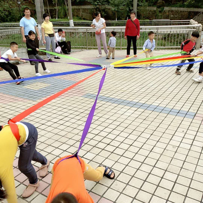 拔河拉大锯跑男游戏三角多角多向趣味绳可定制拔河绳
