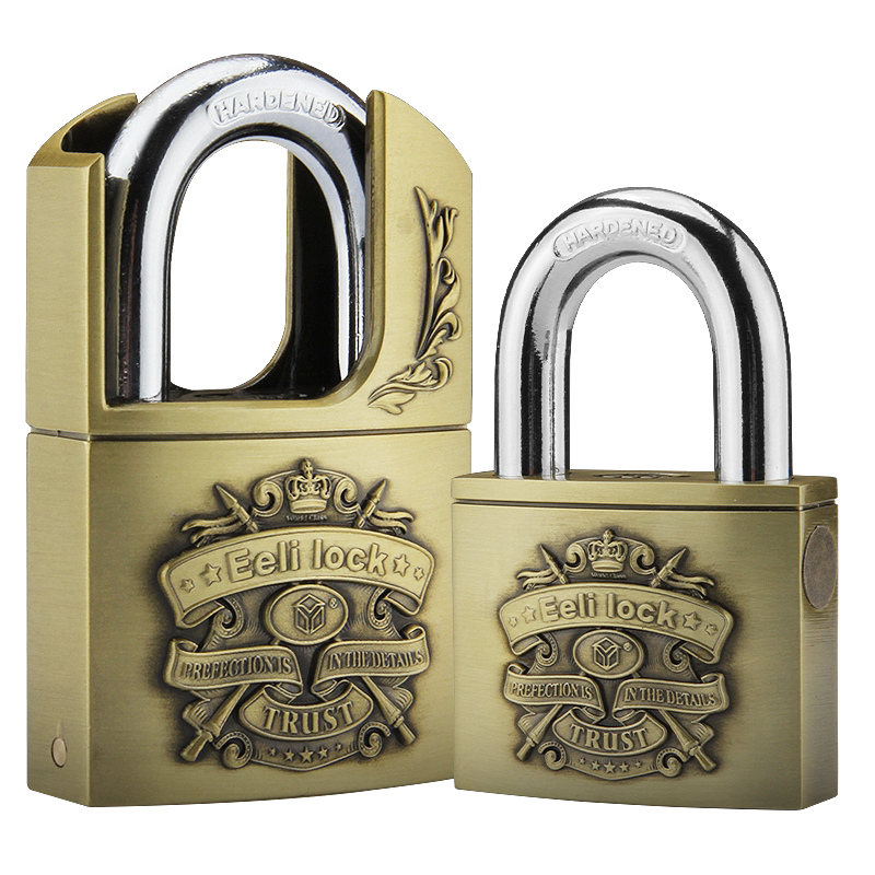 挂锁防盗意利原子仿古户外防水防锈防开窗锁仓库挂锁