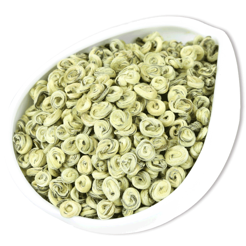 茉莉花茶2022白螺王玉螺白茶叶全芽龙珠浓香型香螺新茶散装500g