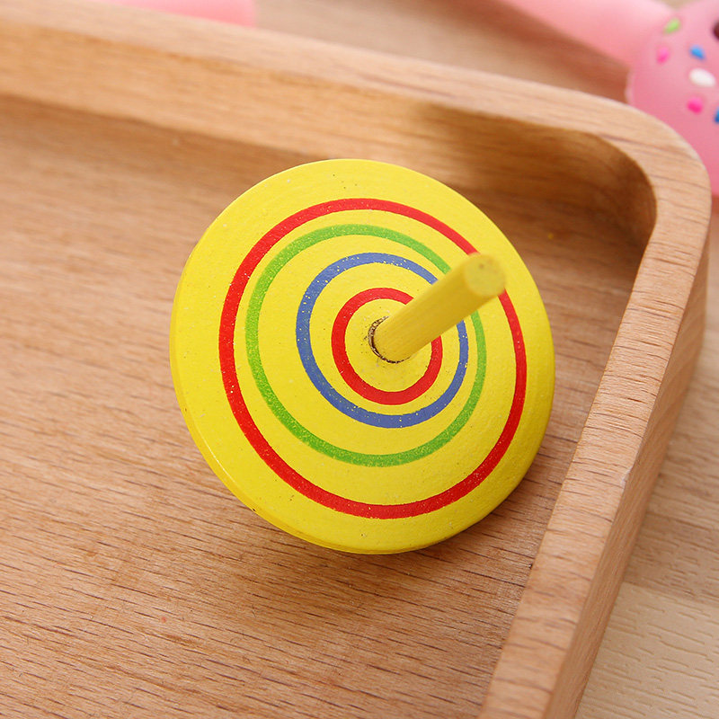 陀螺木质儿童小木男孩女孩玩具幼儿园奖品小礼礼品陀螺