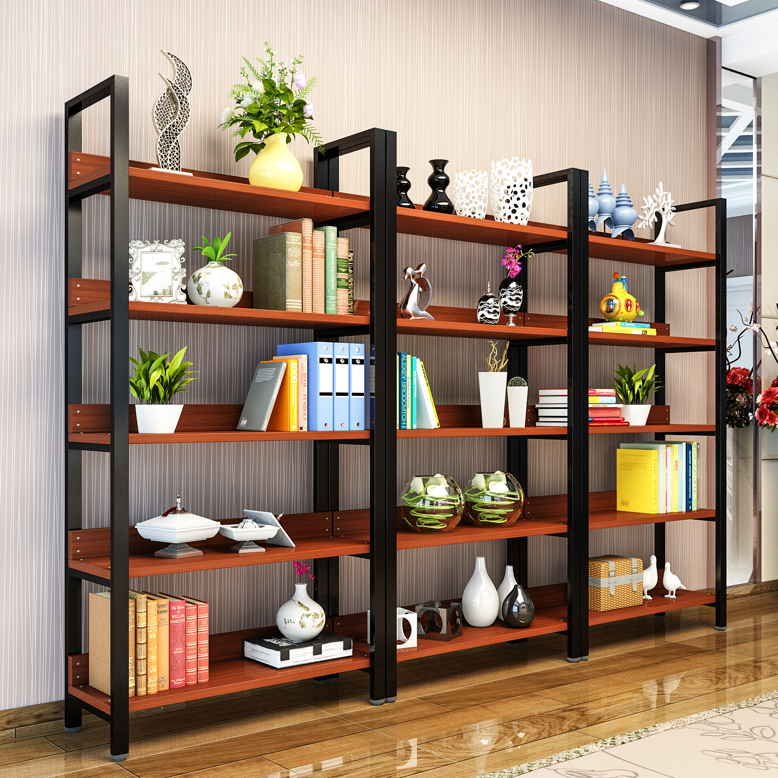 货架新款仓储展示柜陈列柜样品化妆品展架家用储藏商用展示柜