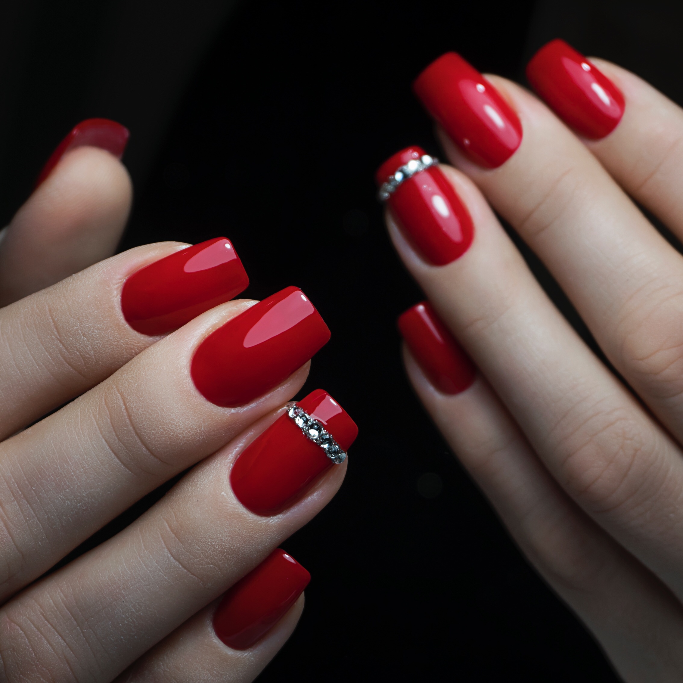 甲油红色2022年新款显白一笔上色大红车厘子美甲甲油胶