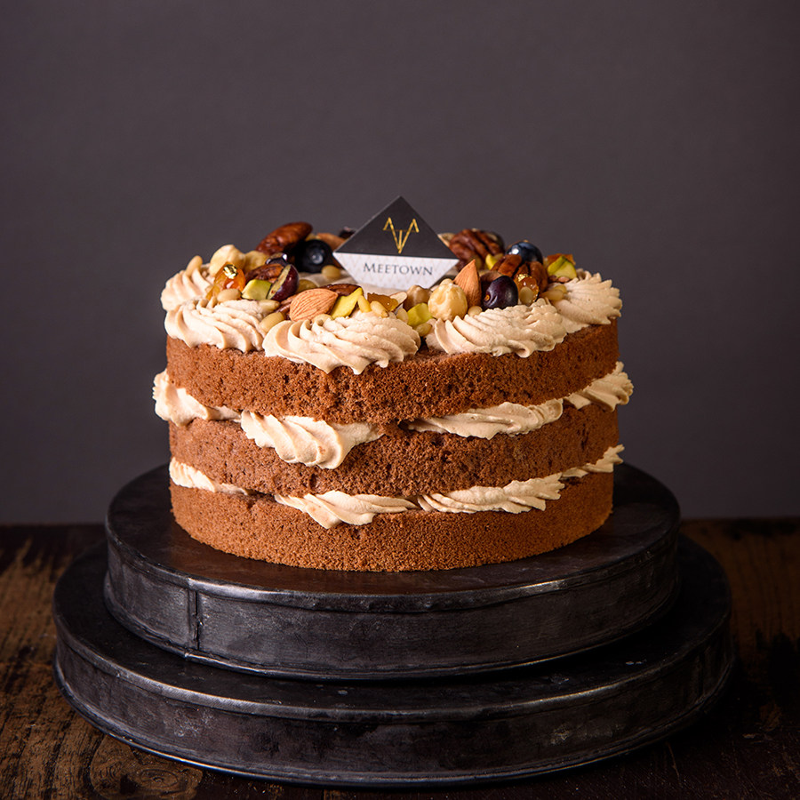 松仁坚果蛋糕 低糖动物奶油儿童长辈祝寿生日健康中秋meetown青岛