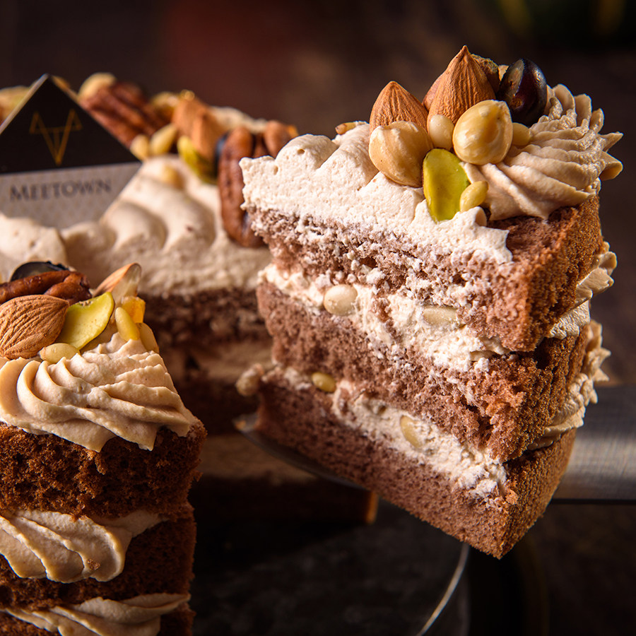 松仁坚果蛋糕 低糖动物奶油儿童长辈祝寿生日健康中秋meetown青岛