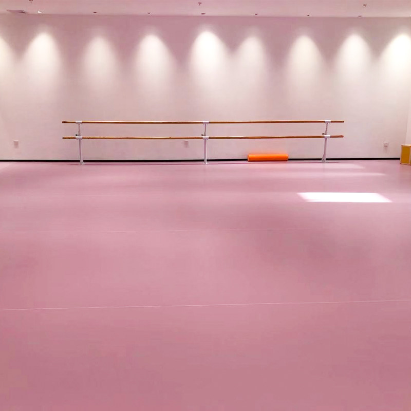 舞蹈专业地胶房室室内练功教室专用地垫pvc塑胶