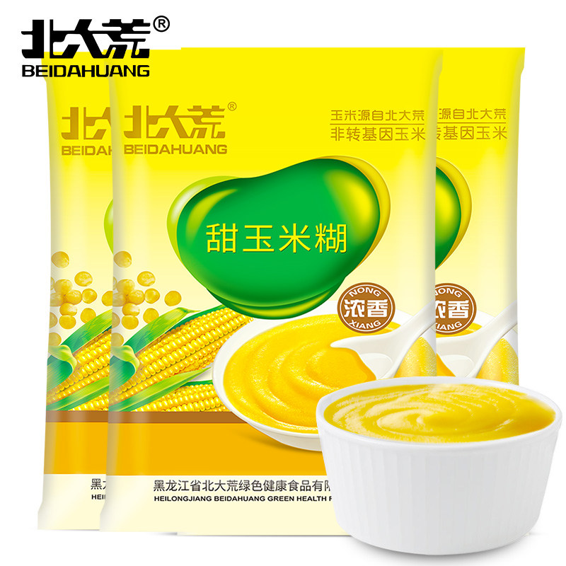 北大荒甜味玉米375g袋装玉米粉早餐冲饮粗粮速食玉米