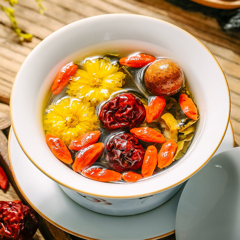 三炮台茶兰州特产三泡台八宝盖碗茶宁夏银川枸杞菊花茶小袋