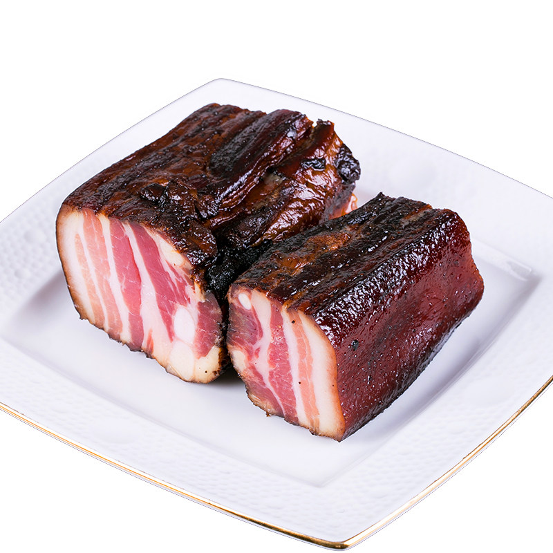五花腊肉农家自制烟熏肉湖南特产非四川贵州腊肉腊味湘西熏肉500g