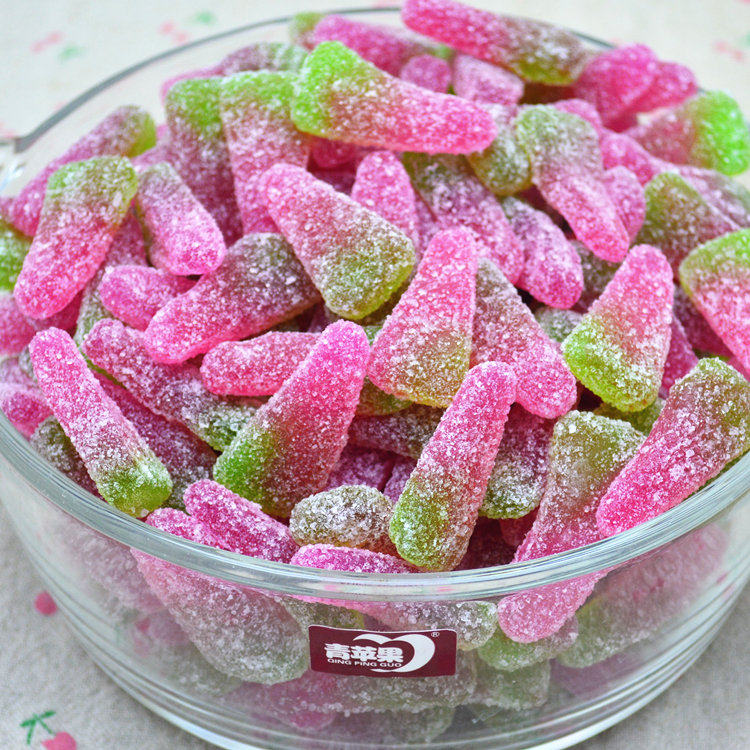 零食糖果喜糖圆圈橘子玉米粘牙糖粒砂糖软糖糖果