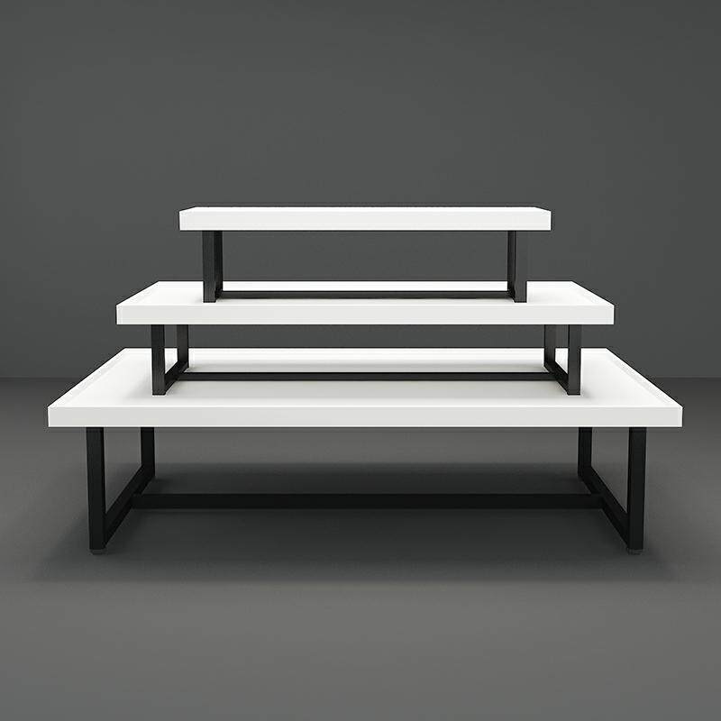 中岛展示台商场货架超市堆头促销流水台母婴文具展示台化妆品展柜