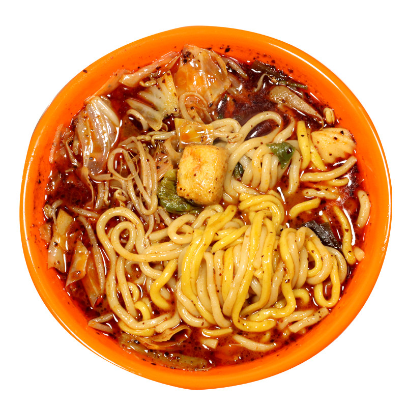麻辣烫东北老式桦南大碗网红黏糊奶汤牛筋面带面条