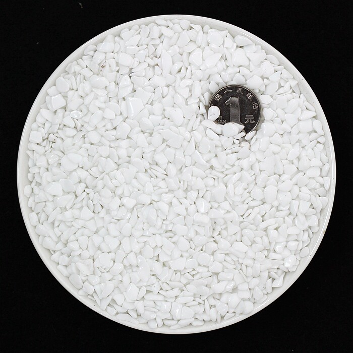 碎片高亮白瓷颗粒陶瓷水晶碎石散装鱼缸花盆其它园艺用品