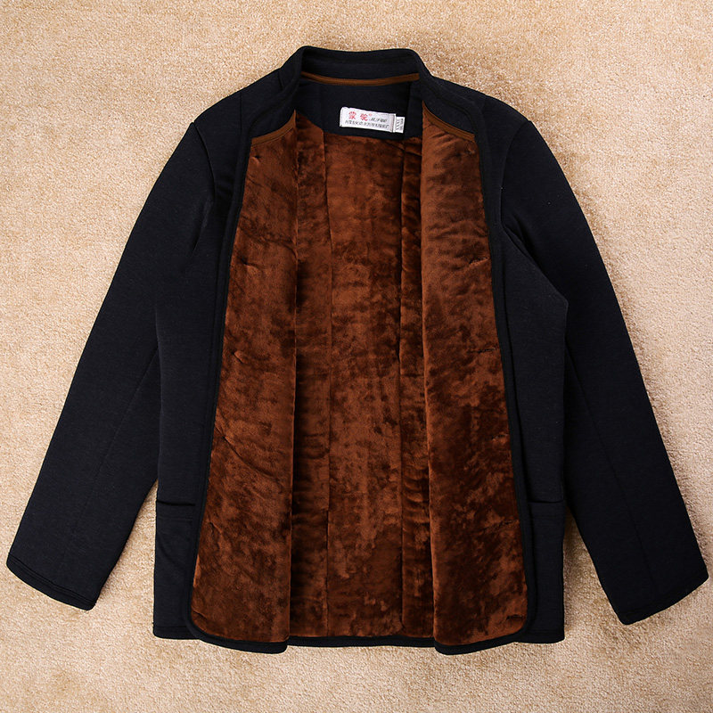 中老年驼绒棉袄居家保暖加厚爸爸装老头大宽松棉衣