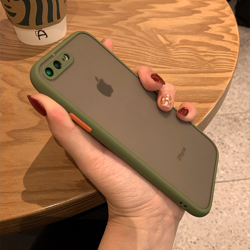 苹果8plus手机壳潮牌iphone7plus镜头全包防摔6splus硅胶se磨砂透明8