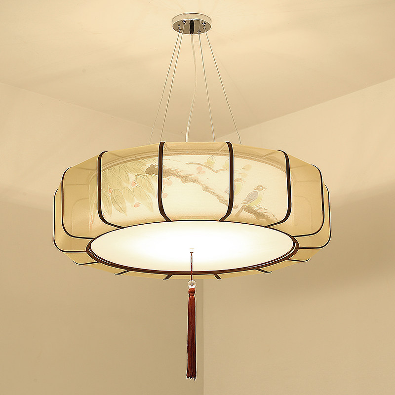 中国风新中式吊灯 仿古灯笼灯圆形客厅餐厅灯具 古典茶楼禅意灯饰