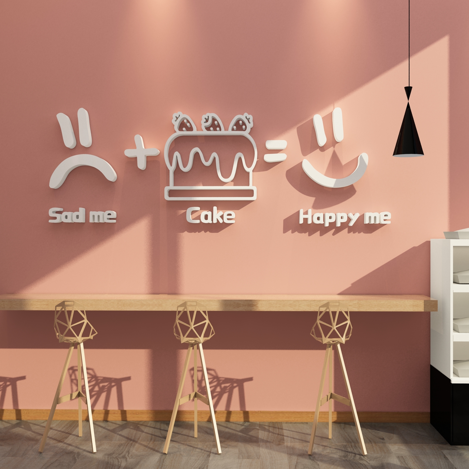 烘焙蛋糕墙面装饰创意网红甜品奶茶咖啡背景软装墙贴