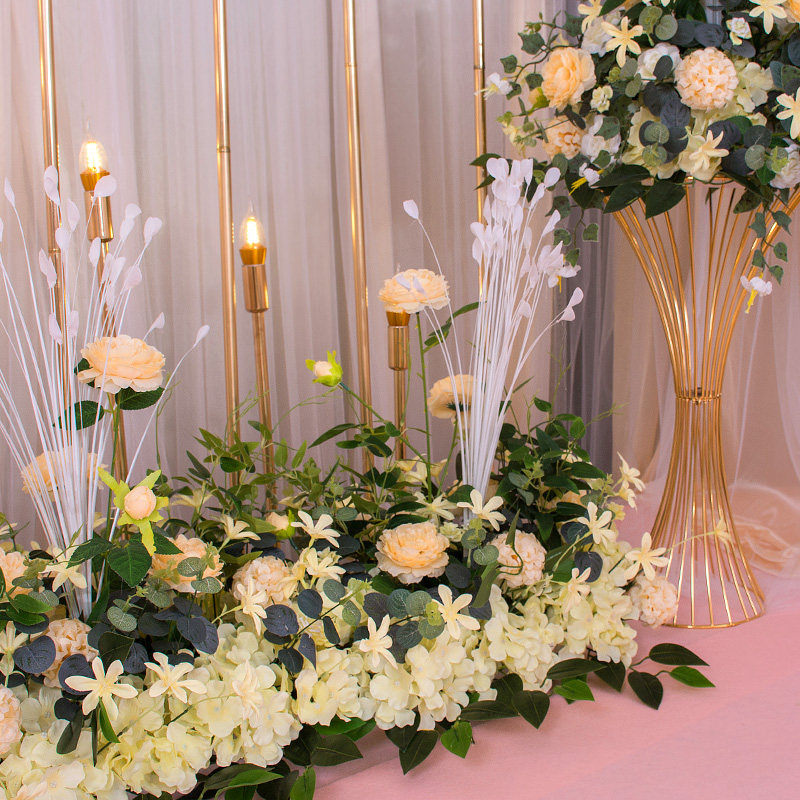 装饰包邮婚礼现场布置地花排森系路引婚庆花排婚庆绢花