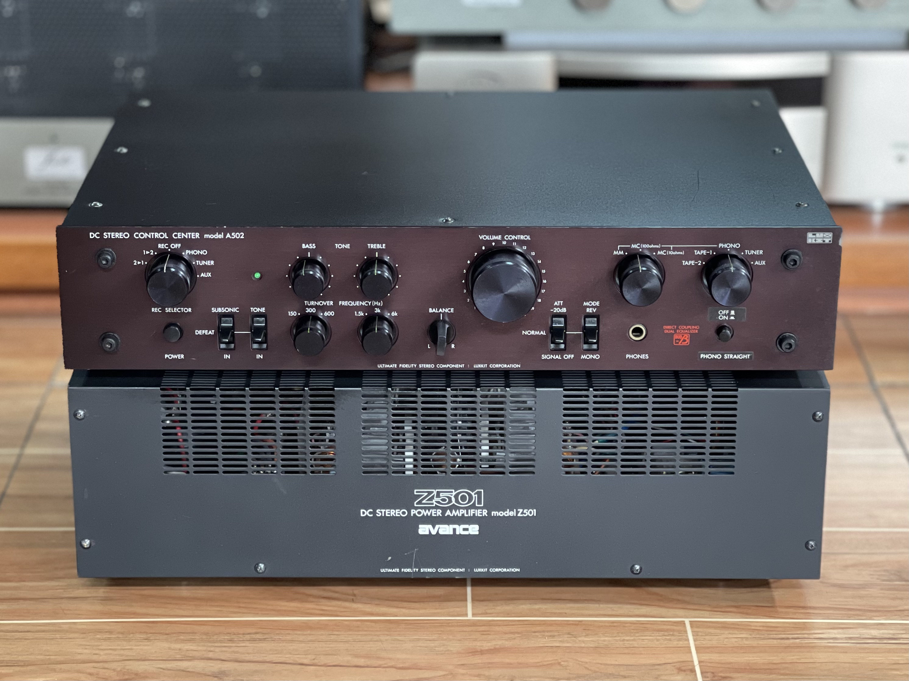 日本luxman力士a502z501甲类水冷设计经典发烧前后功放